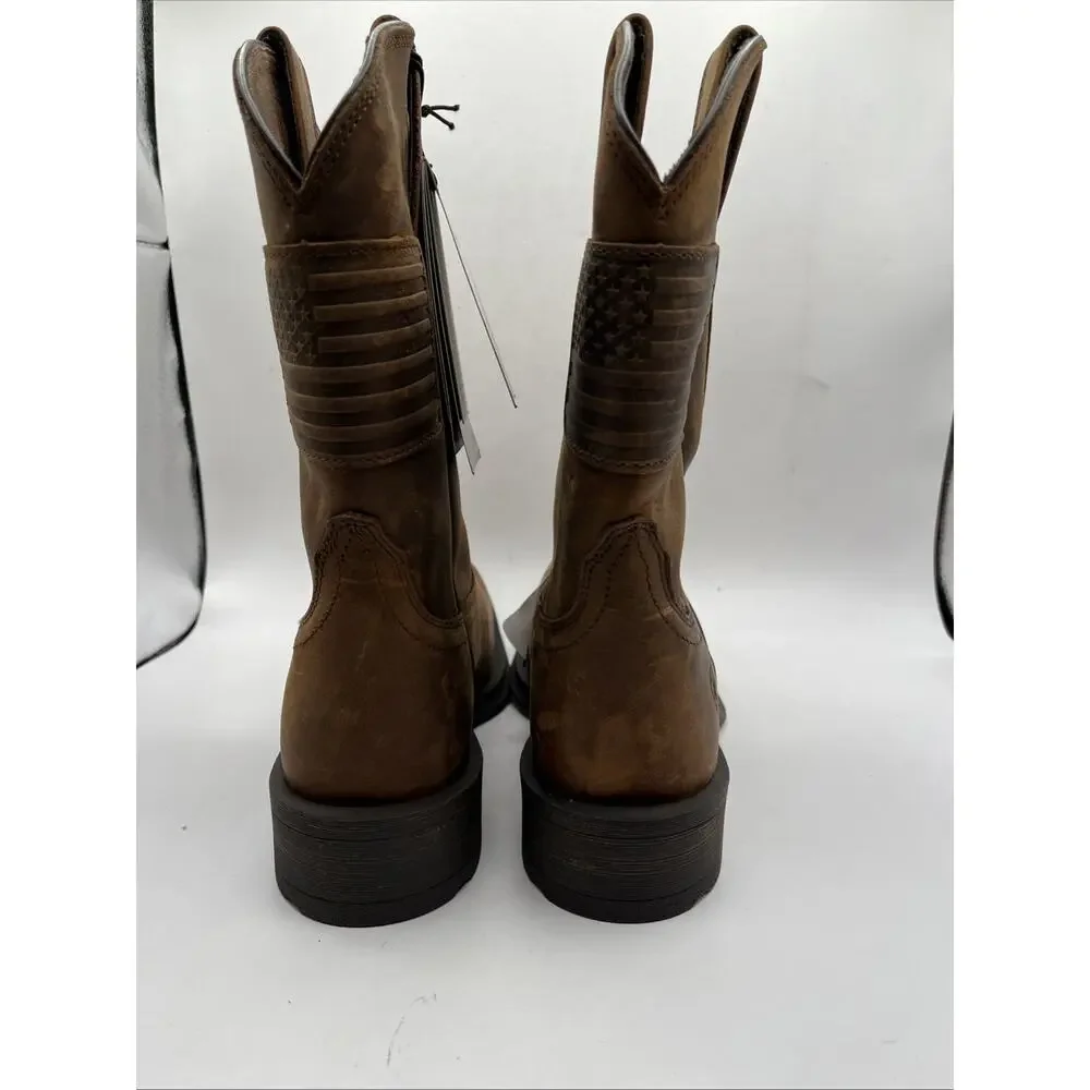 Ariat Rambler Patriot Boots 10029692 Men’s Sz 8 D Leather Western Workwear NWT